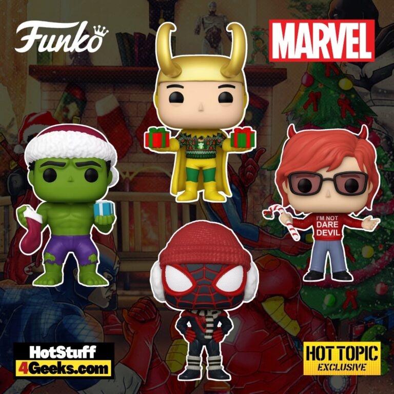 Hot Topic Black Friday exclusive Holiday Marvel Pops (Daredevil, Loki, Miles Morales, and Hulk) - 2023 release
