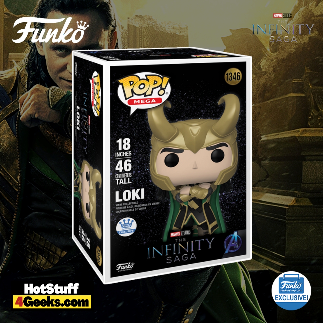 Popcultcha on Instagram: Expand your Funko collection to EPIC proportions  with this glorious Exclusive 18” Loki Mega Pop! Vinyl Figure. At a whopping  18 inches tall, this is the perfect centrepiece for