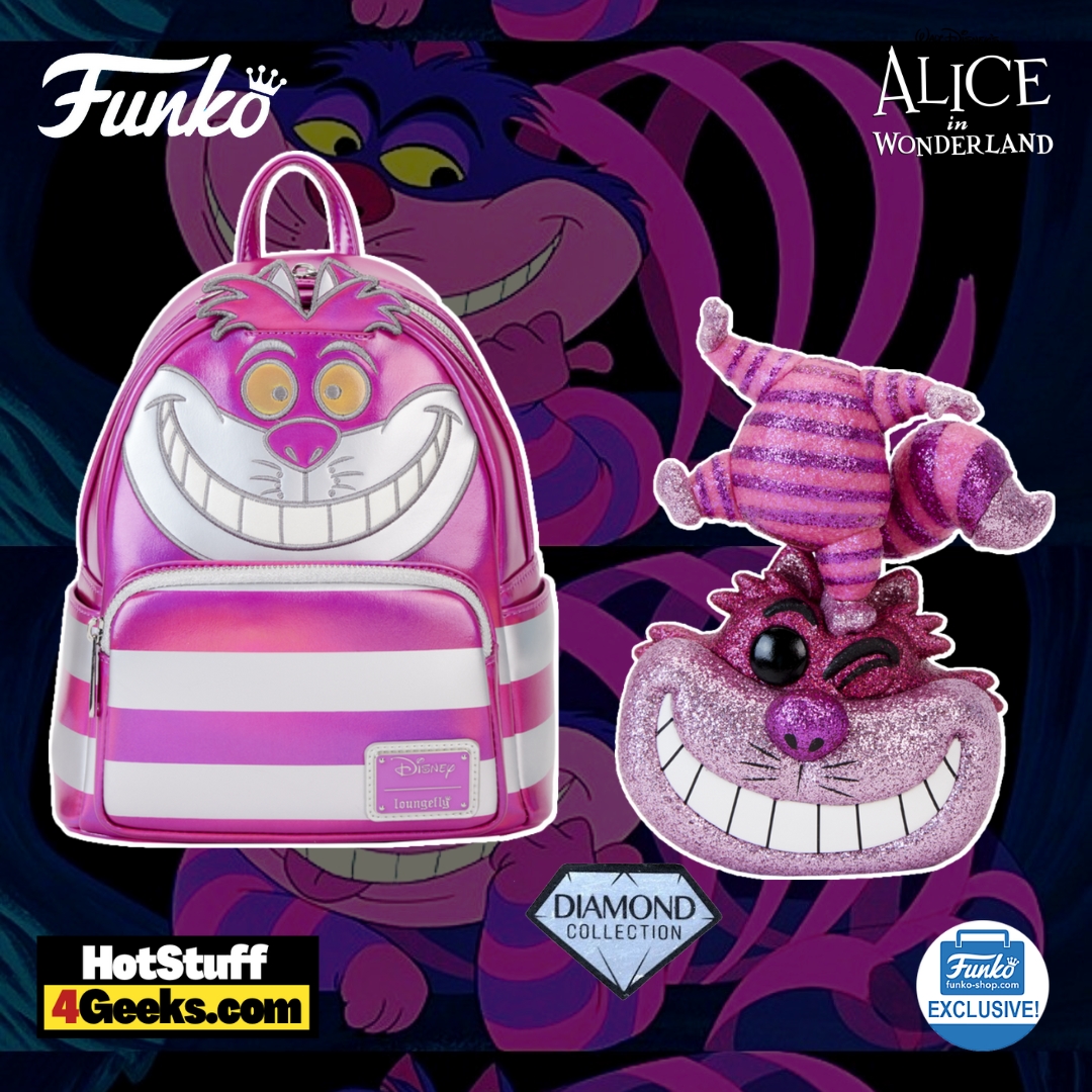 2023 NEW Platinum Cheshire Cat Funko Pop! and Bag Bundle