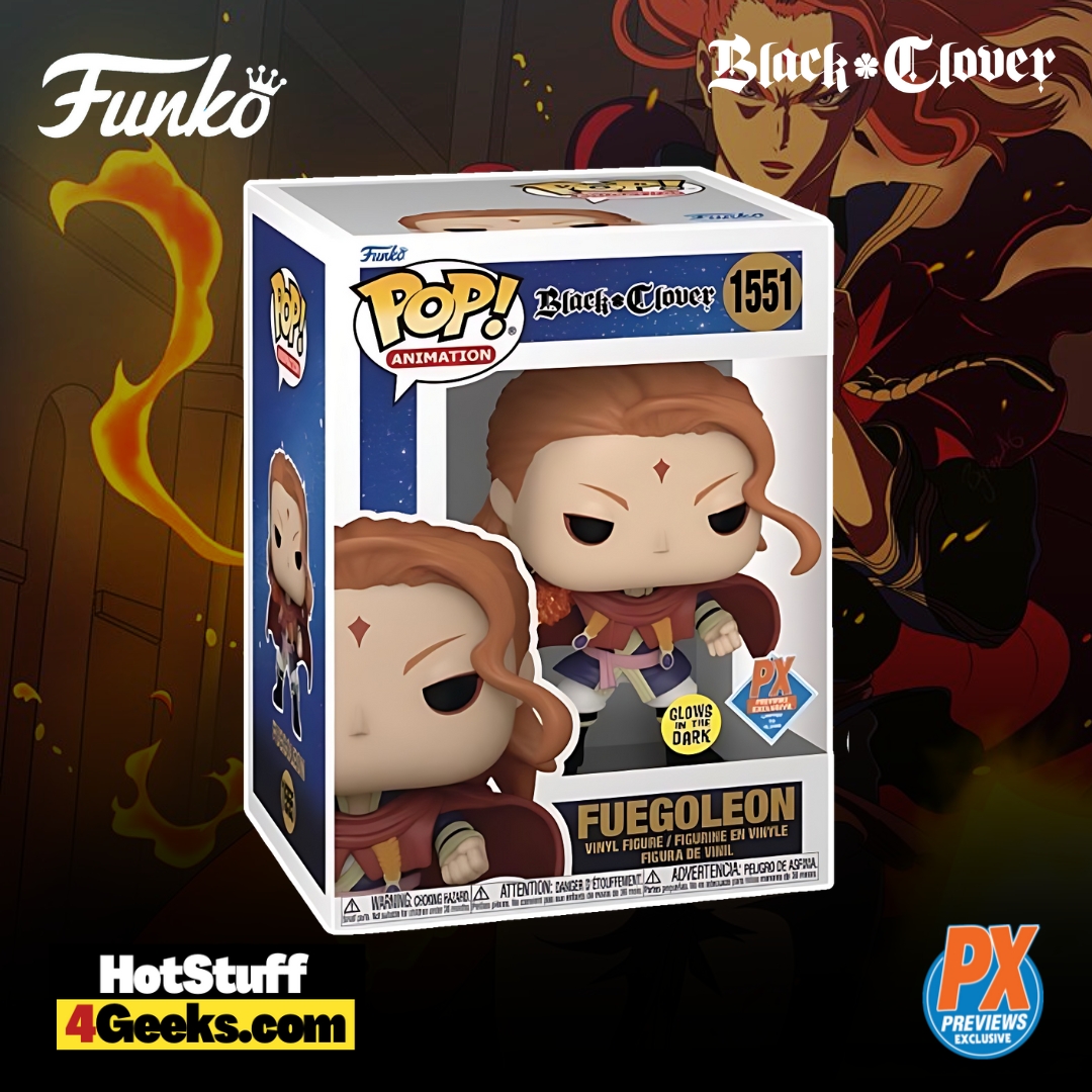 Funko Pop! Animation: Black Clover - Fuegoleon Glow-In-the-Dark (GITD) Funko Pop! Vinyl Figure – PX Previews Exclusive (2024 release)