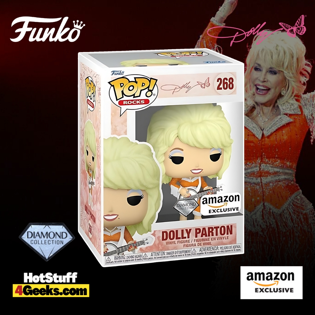 Funko Pop! Rocks: Dolly Parton Diamond Glitter Funko Pop! Vinyl Figure - Amazon Exclusive (2024 release)