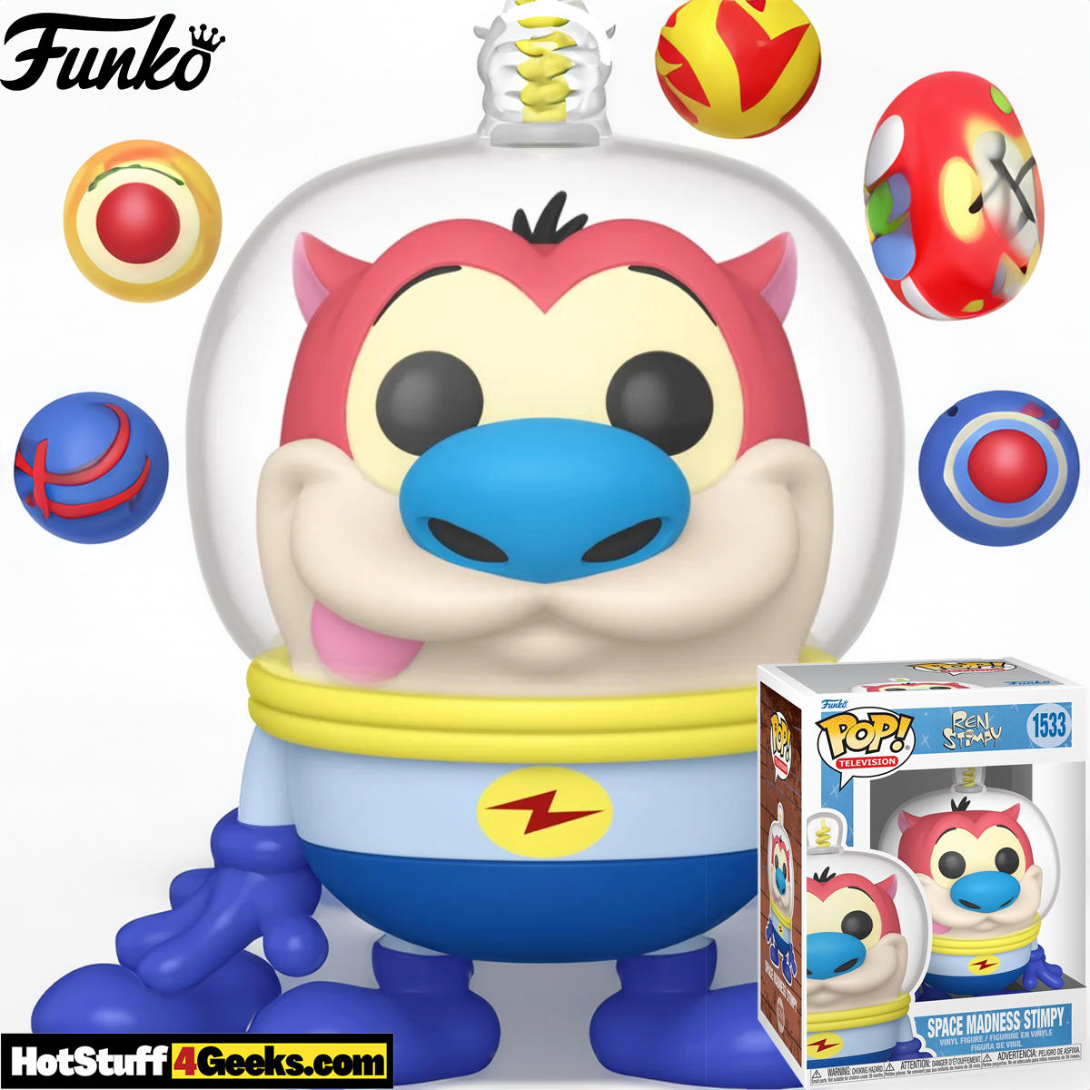 Space Madness Stimpy Funko Pop #1532 - Nickelodeon's Best