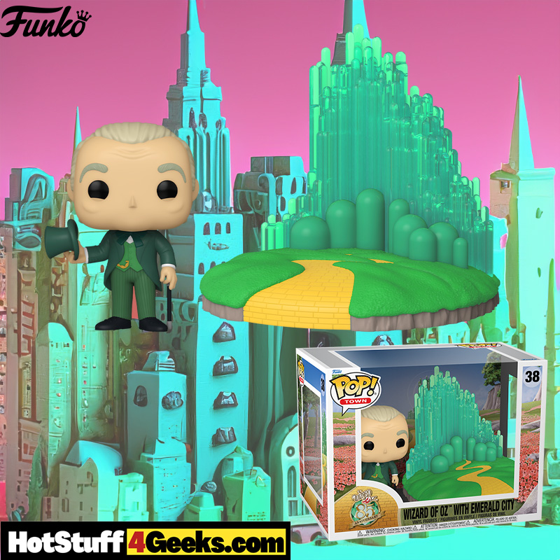 The Wizard of Oz 85th Anniversary Wizard of Oz with Emerald City Funko Pop! Town #38