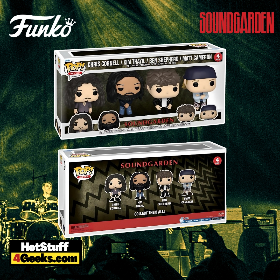 Soundgarden 4-Pack Funko Pops with Chris Cornell, Kim Thayil, Ben Shepherd, Matt Cameron Pop! Figures