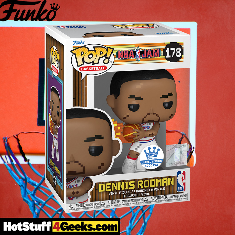 Celebrate Basketball Legend Dennis Rodman with the Limited Edition Funko Pop! NBA Jam Figure