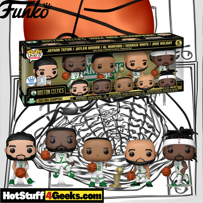 Celebrate the 2024 NBA Champions with the Boston Celtics Funko Pop! Set