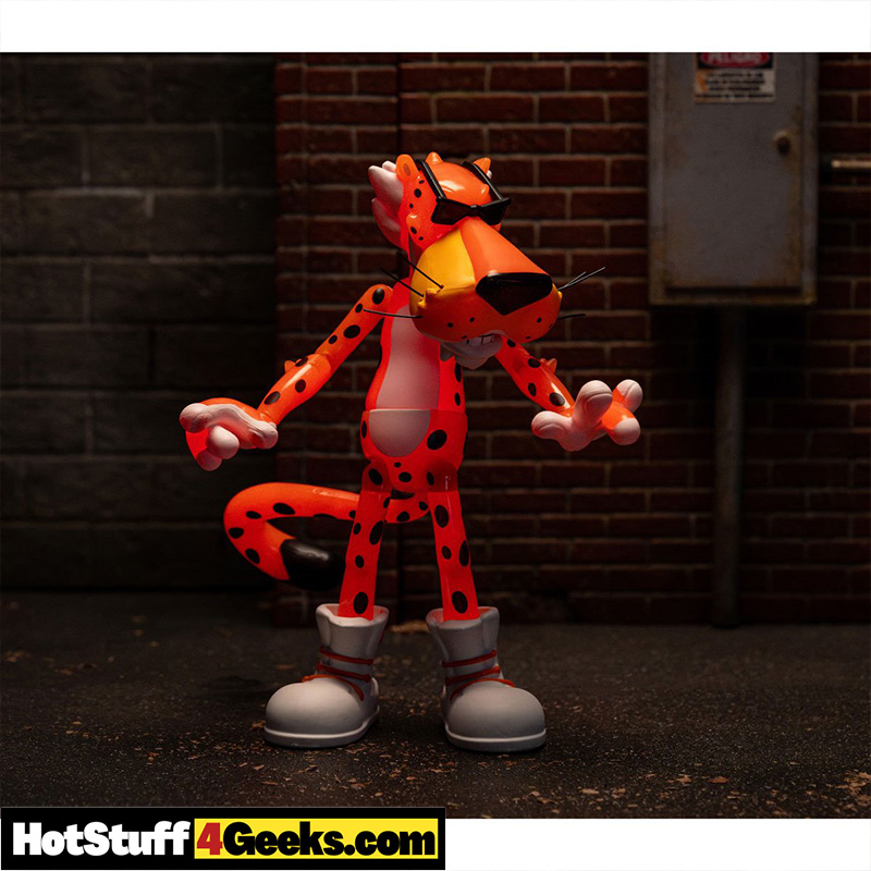 Introducing the Cheetos Chester Cheetah Flamin' Hot Glow-in-the-Dark 6-Inch Action Figure!