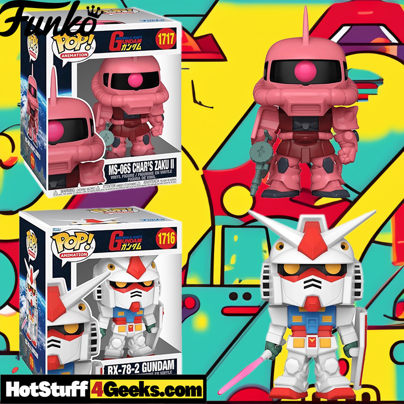 Celebrate the Arrival of New Gundam Funko Pops: MS-06S Char's Zaku II and RX-78-2 Gundam!