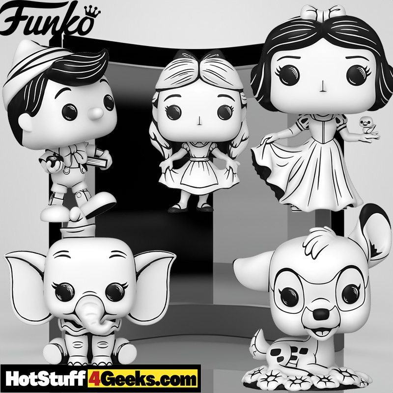 Disney’s Classic Magic, Now in Stunning Monochrome Funko Pop Figures