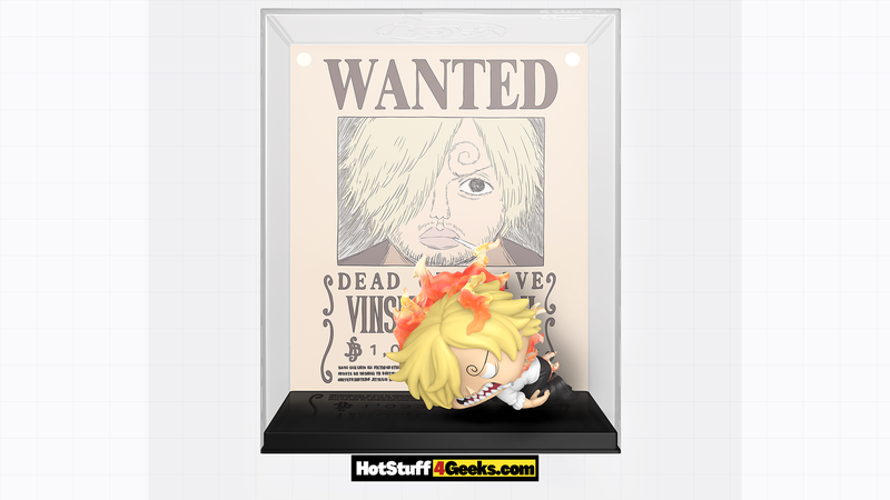 Sanji Pops with Fiery Wanted Poster Flair